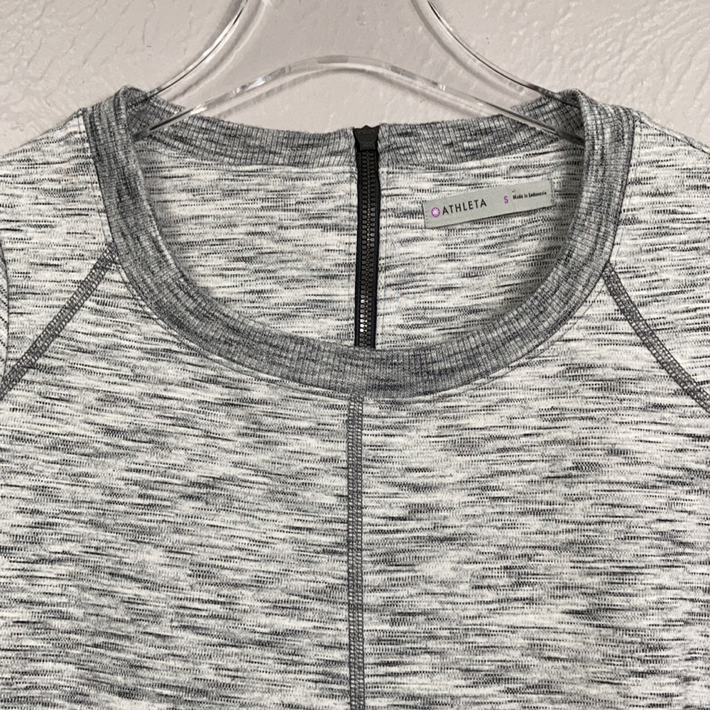 Athleta Marled Heather Grey Short Sleeve Pullover Active Wear Dress Size… - Picture 7 of 13